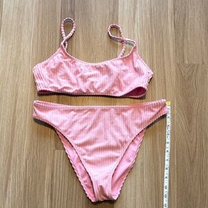 PacSun Pink Ribbed Bikini